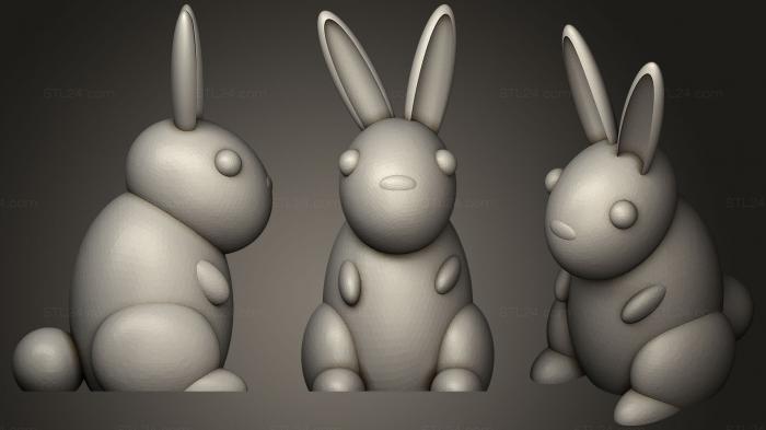 Игрушки (Простой Кролик, TOYS_0653) 3D модель для ЧПУ станка